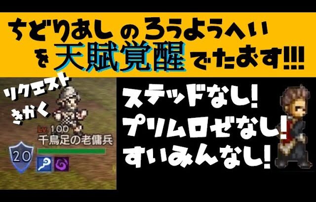 【オクトラ大陸の覇者】千鳥足の老傭兵/ステッド・プリムロゼなし！睡眠なし！天賦覚醒★４で勝つ【ver1.10.0/パーティーの作り方・戦い方を解説します】