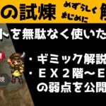 【オクトラ大陸の覇者】ネタバレ有/剣士の試煉解説/基本のギミックと難易度があがるＥＸ２階～ＥＸ４階の弱点公開します！【ver1.11.00/試煉の塔】