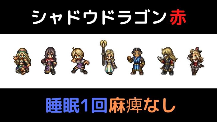 【オクトラ大陸の覇者ver1.13.0】シャドウドラゴン赤 睡眠1回 ※英傑剣士の証有り