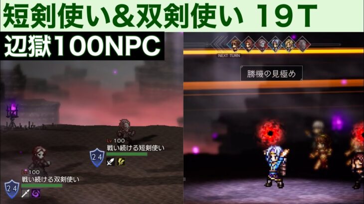 [オクトラ]戦い続ける短剣使い&双剣使い(100NPC) 19T