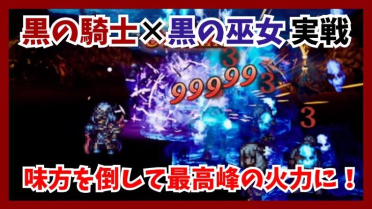 味方を倒して最高峰の火力になる！相性最高な黒の騎士×黒の巫女を実戦 in ミルガルディex3 【オクトパストラベラー大陸の覇者】