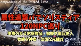 #152【オクトラ大陸の覇者】属性追撃パでソリスティア120NPC巡り