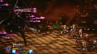 【オクトラ大陸の覇者】物理メイン編成 リスクエネミー 畏形の射災  星5天賦覚醒無し＆配布アクセのみ（ver4.1.00）