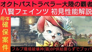 オクトラ覇者 八賢フェインツ初見性能解説【確保案件】※一部音声不備🙇【５周年祭 オクトパストラベラー大陸の覇者】
