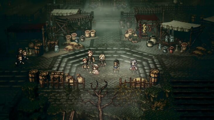 オクトラ0　富を極め視第1章　屈強な黒服&黒服2体戦