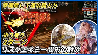 【オクトラ大陸の覇者ver4.3.00】リスクエネミー畏形の射災2ターン祈り有り（最終皇帝男女 準備無しで高火力・高上限ダメージ）