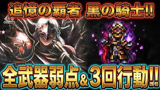 【オクトラ大陸の覇者】復刻の覇者！黒の騎士の性能解説！全武器弱点＆3回行動はやっぱり強い！若干の使いにくさを我慢すれば超火力です！