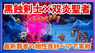 黒蝕の剣士×双炎の聖者の最新覇者コンビ！相性良好な闇属性ペアで波闘「闇弱点・畏片3」を破壊【オクトパストラベラー大陸の覇者】