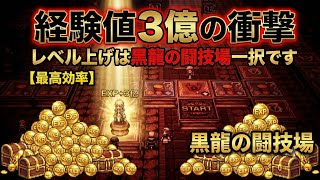 【オクトラ大陸の覇者】経験値3億の衝撃。レベル上げは黒龍の闘技場一択です【最高効率】