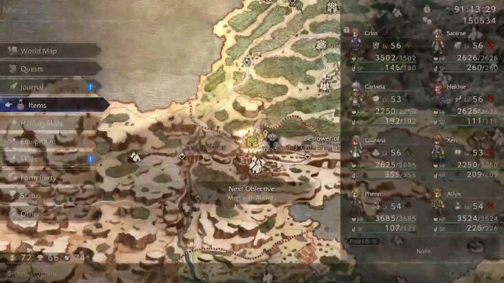 Continuing Bestower of All and recruiting Reime, Octopath Traveler 0