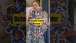 This wreath will debut at CGF!! Hope to see you there! #perlerbeads #octopathtraveler #classicgaming