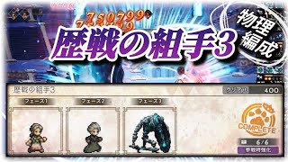 〈オクトラ大陸の覇者〉波闘【歴戦の組手3】LV100 物理編成 ※武器防具＆アクセは動画最後に記載 オクトパストラベラー